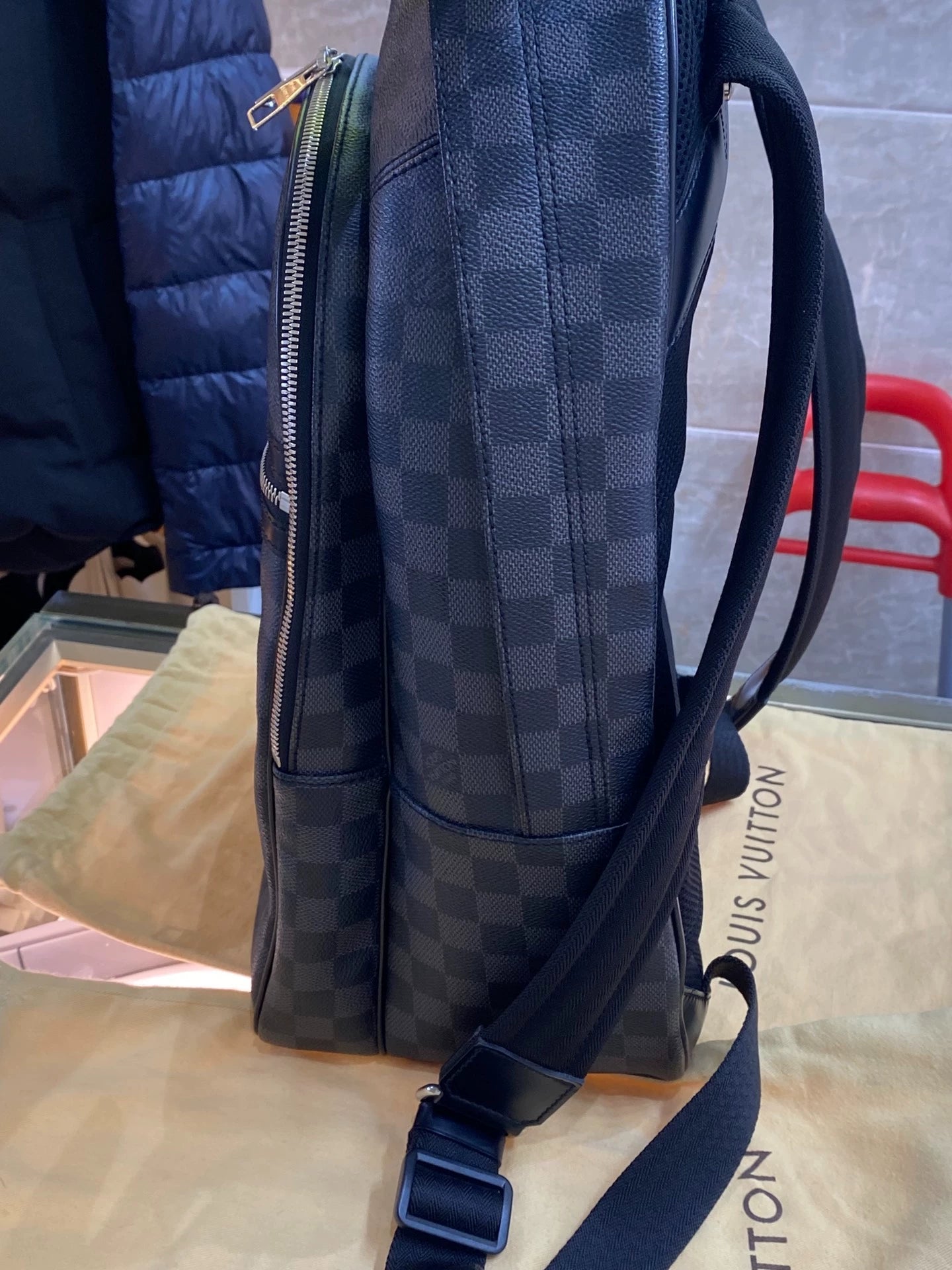 051124-19 Louis Vuitton LV checker backpack bag