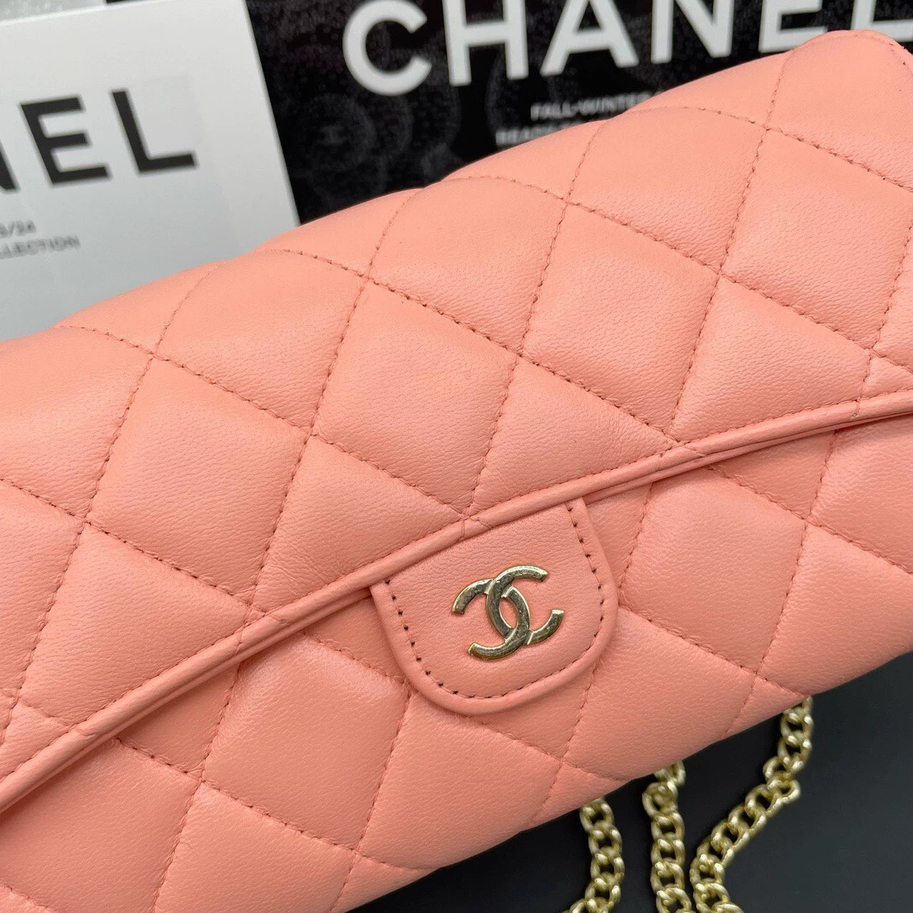 051124-25 Auth CHANEL CF CC Classic Long Flap Wallet