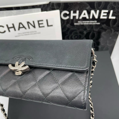 051124-31 Auth CHANEL CF CC Classic Long Flap Wallet