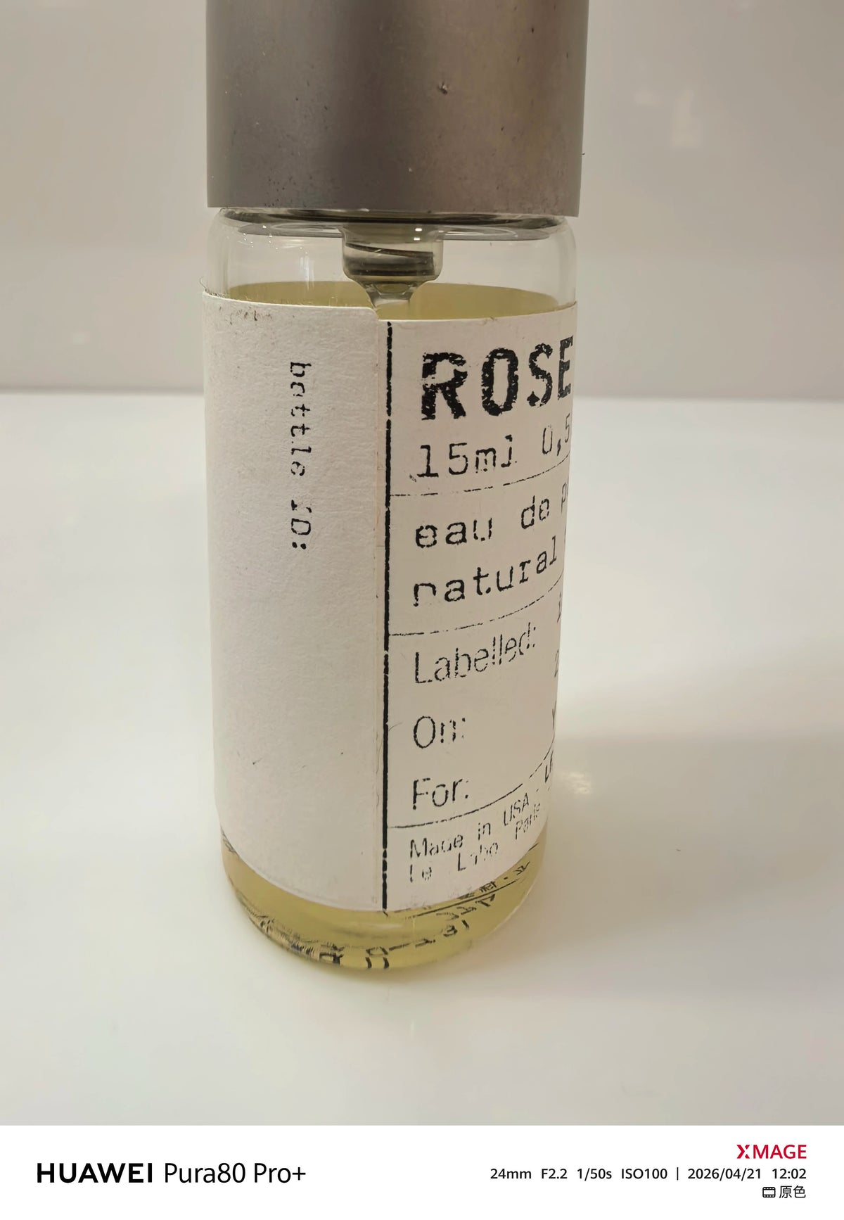 220826-101 Le Labo ROSE31 Laboratory Rose Perfume 15ml 0.5 oz
