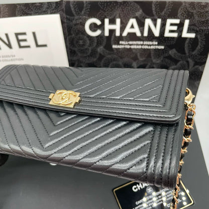 051124-24 Auth CHANEL CF CC Classic Long Flap Wallet