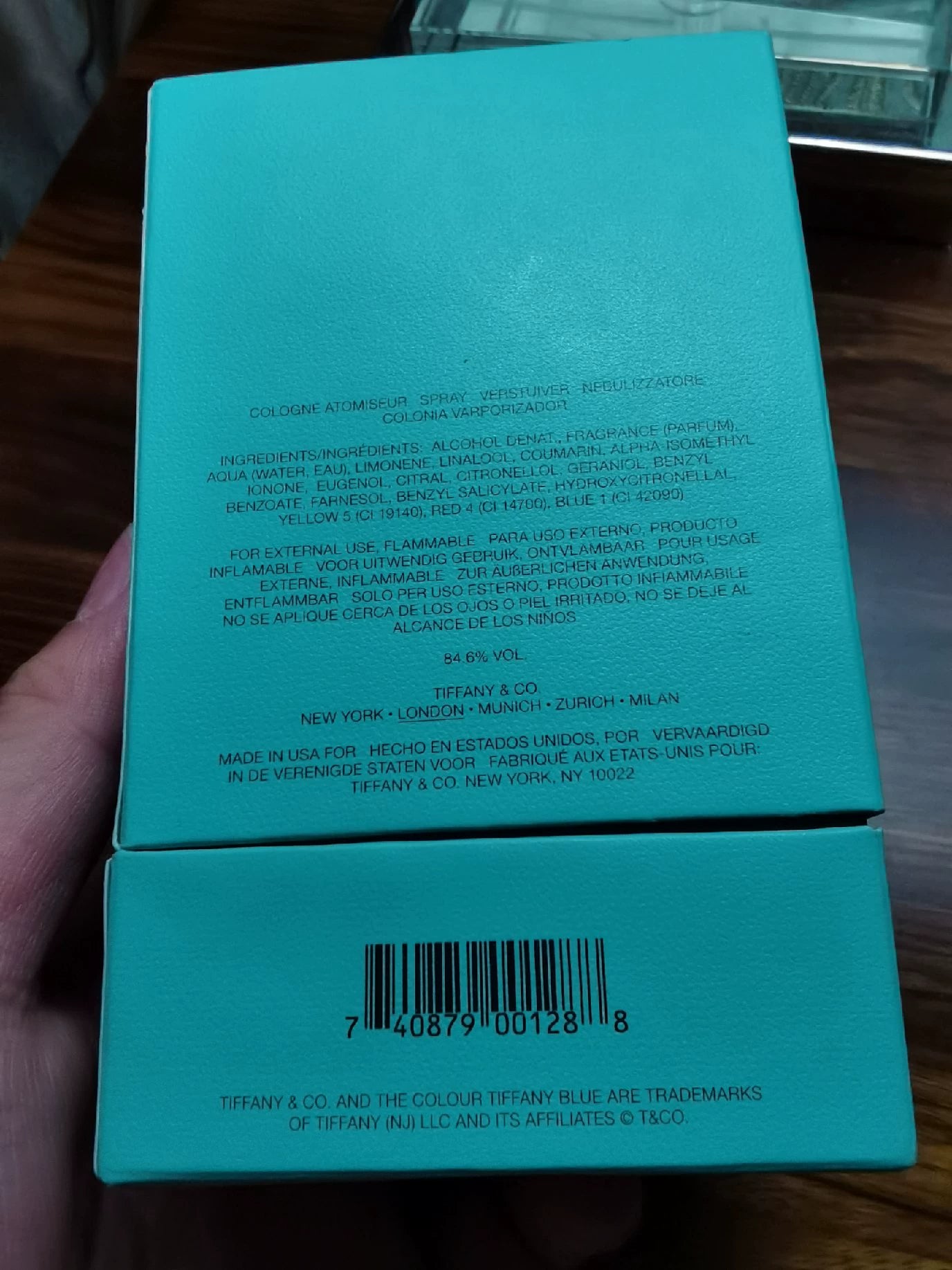 100925-45 Tiffany Eau de Cologne EDC 100ml 3.4oz