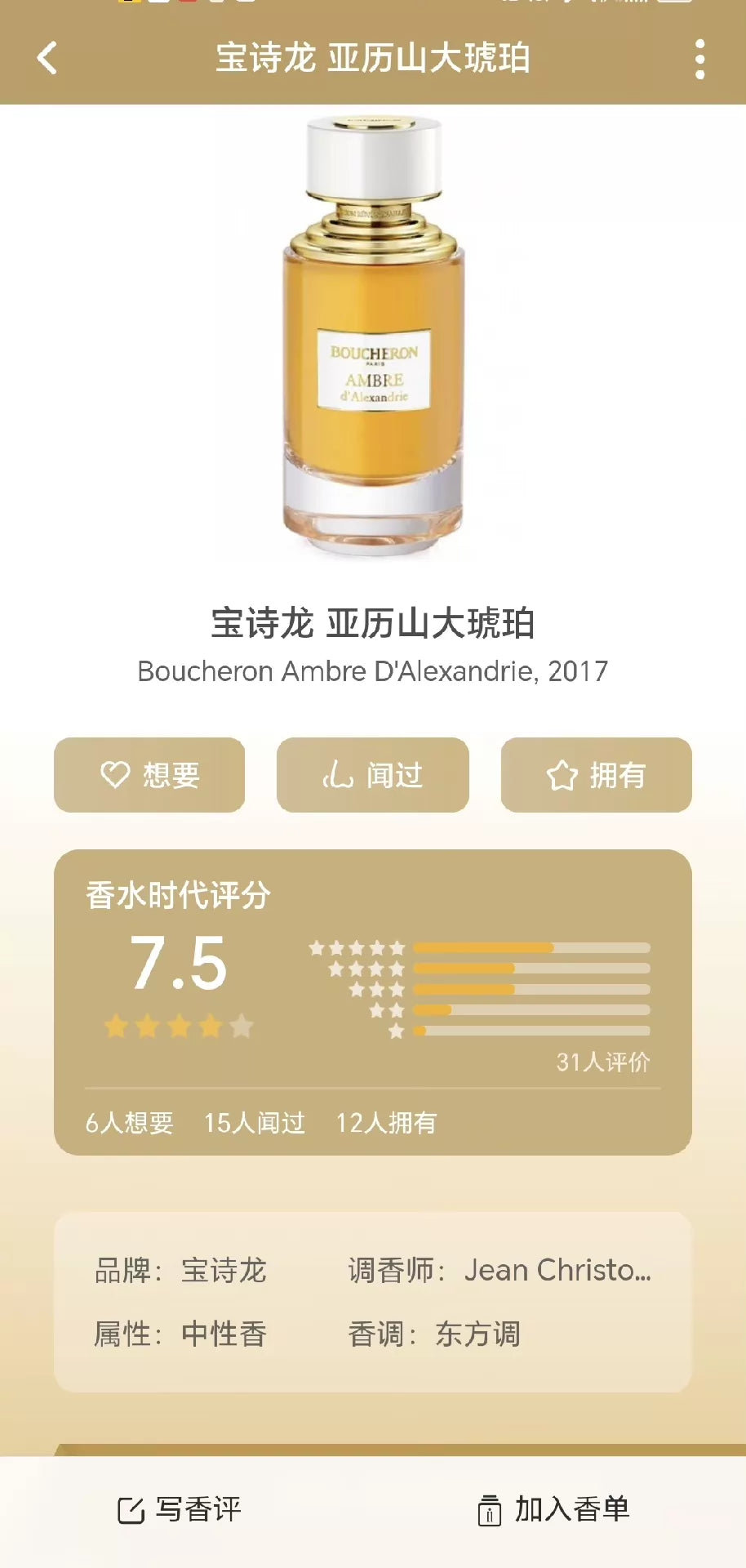 010926-183 Boucheron Haute Couture Alexander Perfume 125ml 4.2 oz