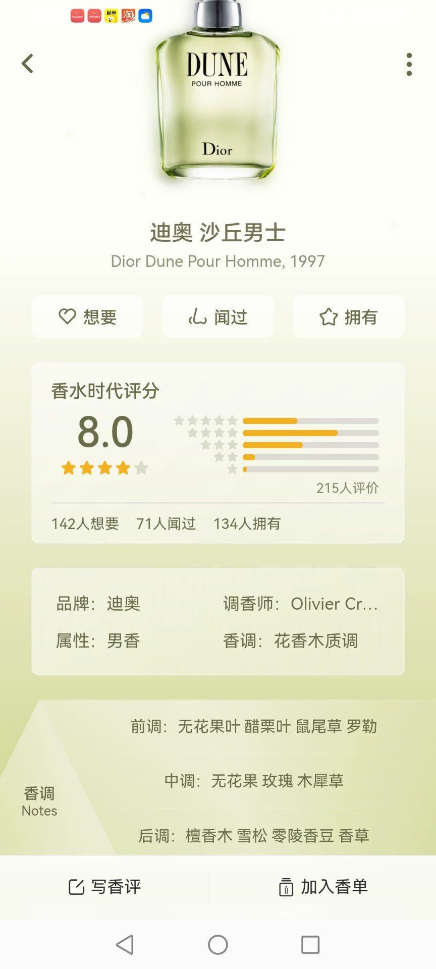 131125-17 Christian Dior Dune Eau de Toilette EDT 50ml 1.7oz