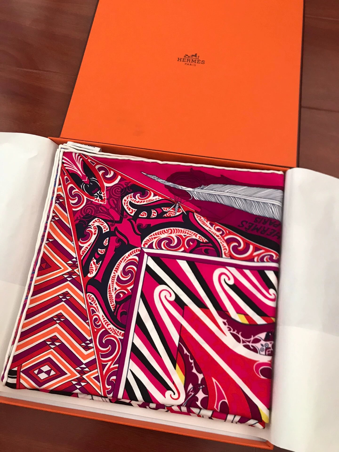 160826-scarf-2 Hermès Genuine silk scarf  90 x 90 cm