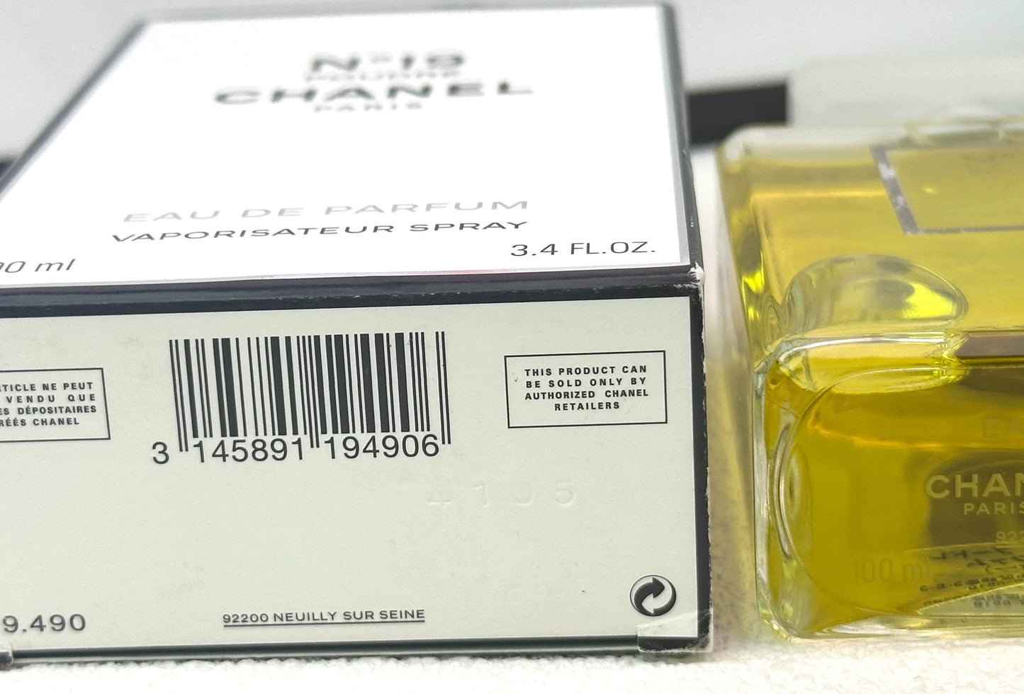 140525-93 Chanel No 19 Eau de Parfum EDP 100ml 3.4oz