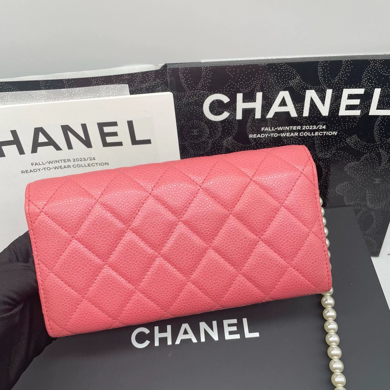 310725-42 Auth CHANEL CF CC Classic Long Flap Wallet