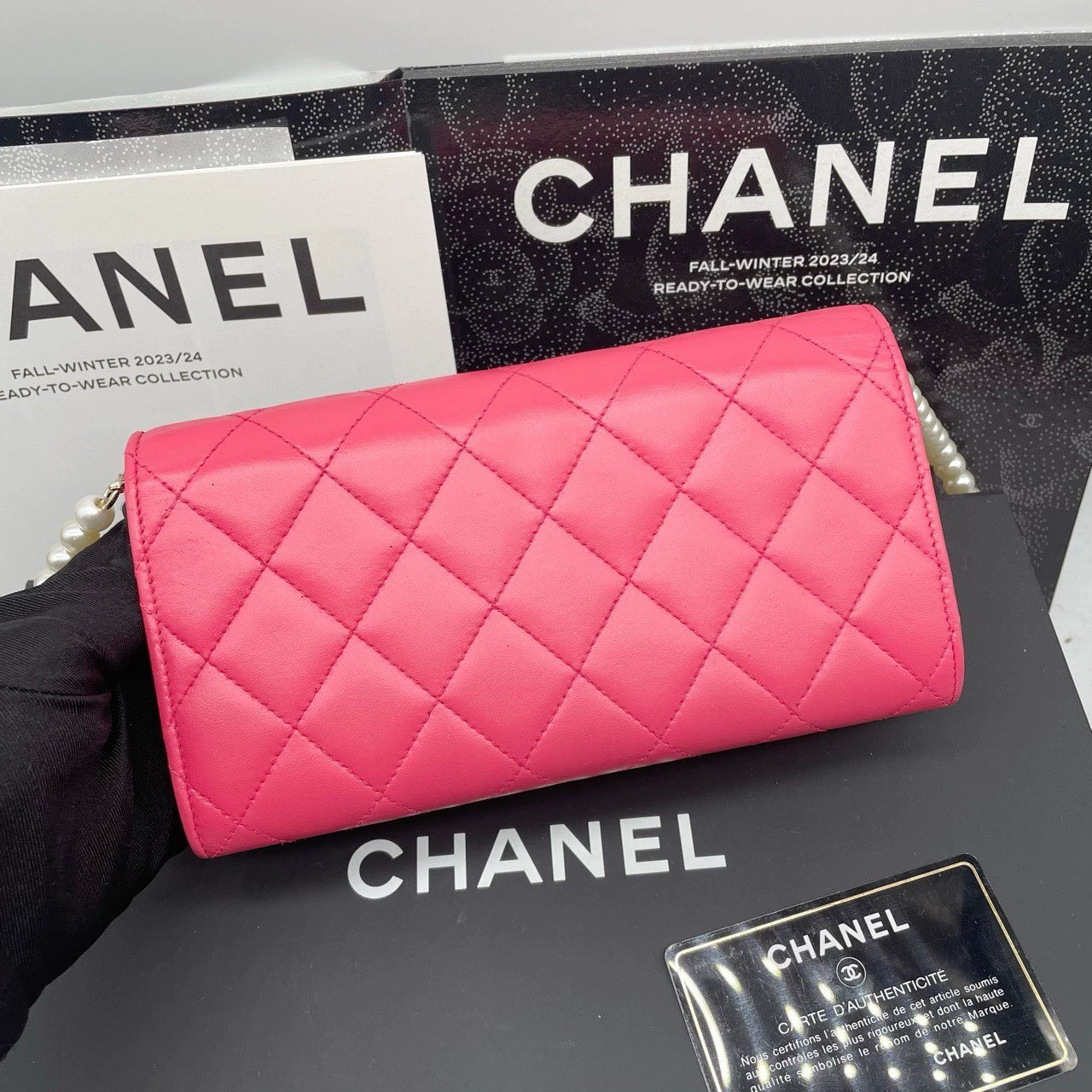 051124-26 Auth CHANEL CF CC Classic Long Flap Wallet