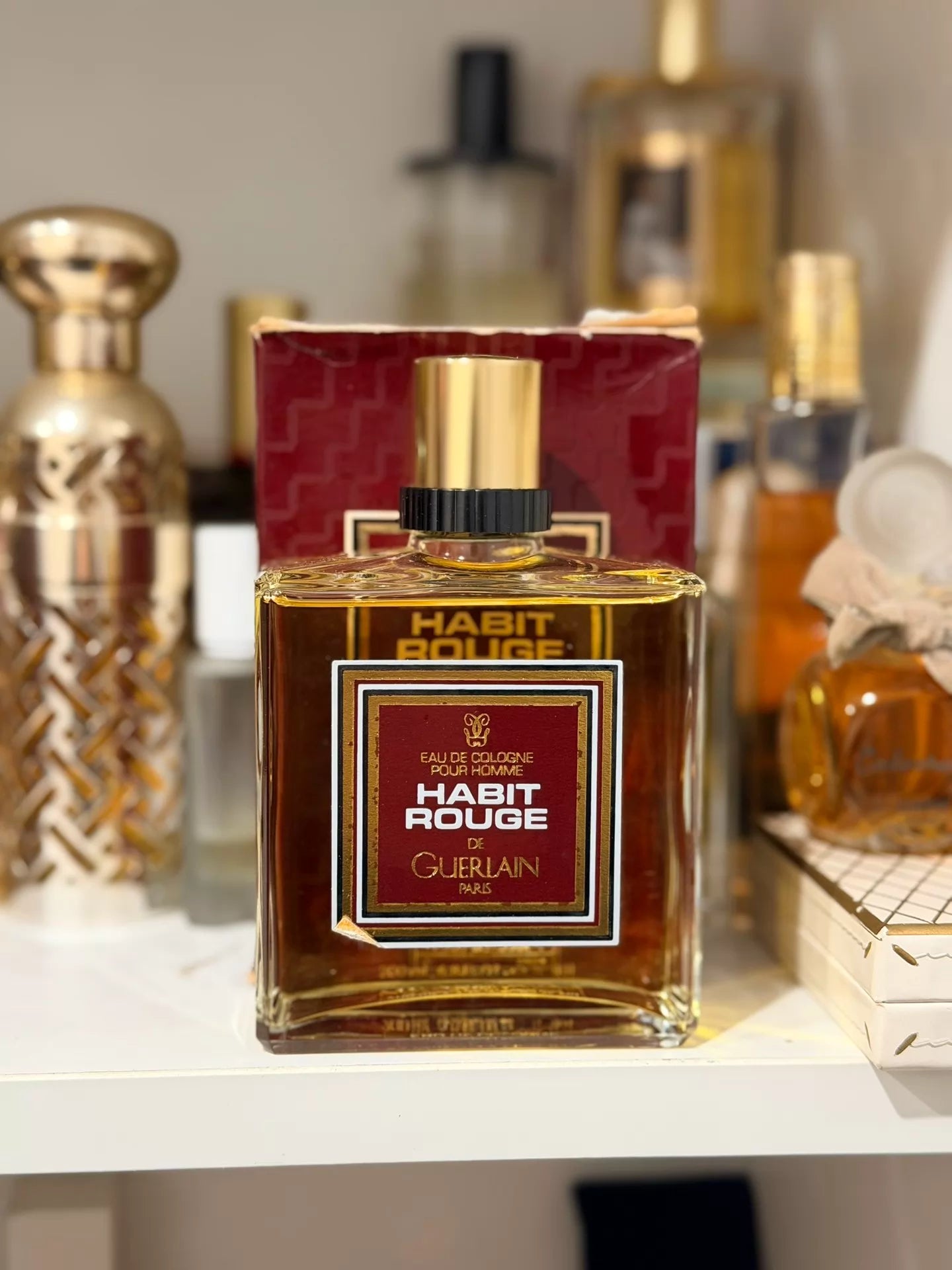 050926-54 Guerlain Habit Rouge red Cologne 200ml 6.8 oz