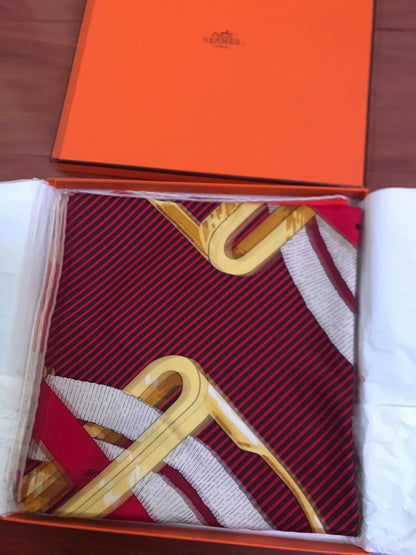 160826-scarf-21 Hermès Genuine silk scarf  90 x 90 cm