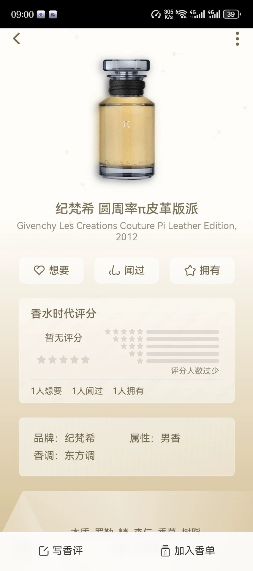 220426-43 Givenchy Pi Leather Edition 60ml 2 oz