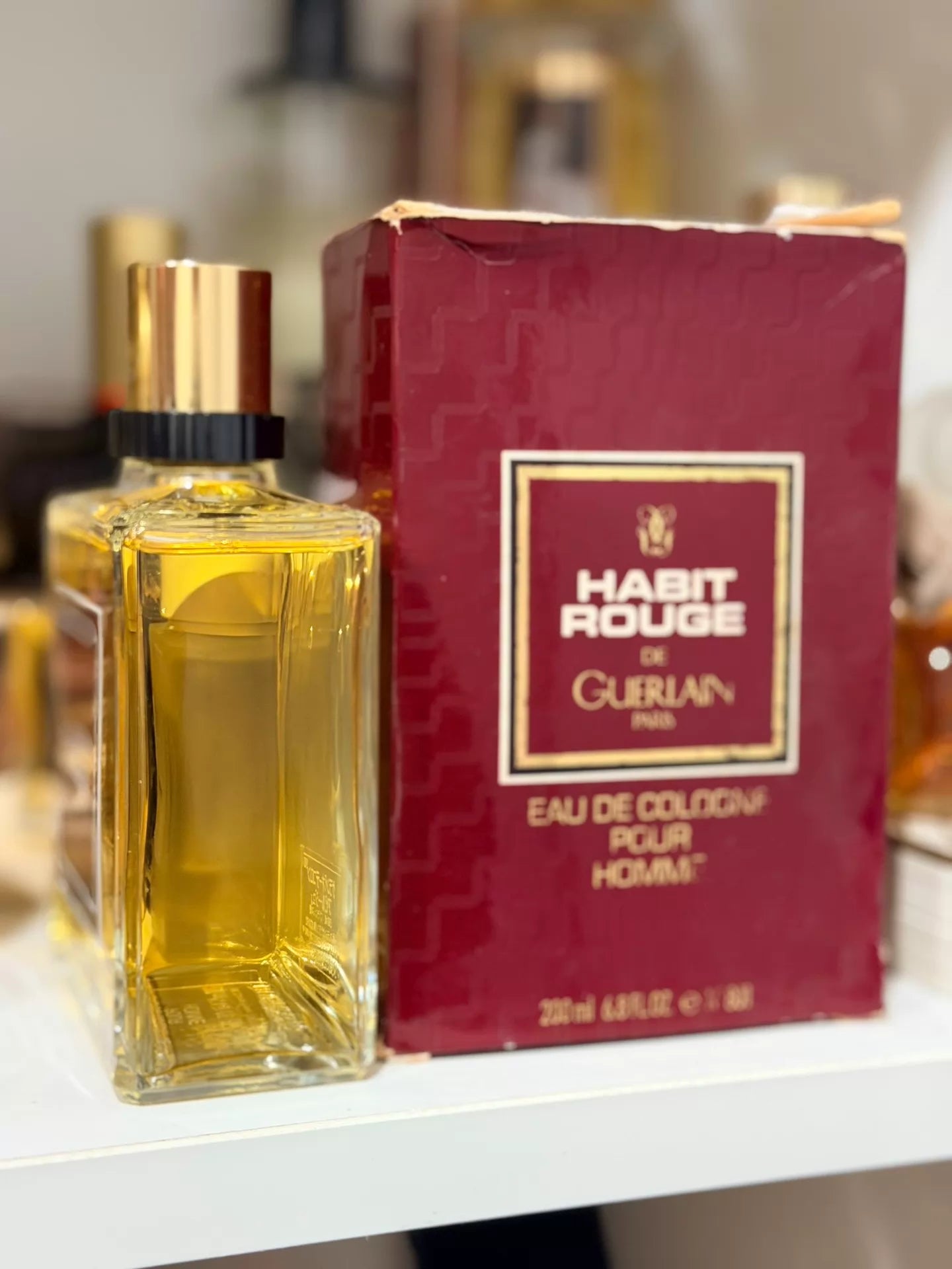 050926-54 Guerlain Habit Rouge red Cologne 200ml 6.8 oz
