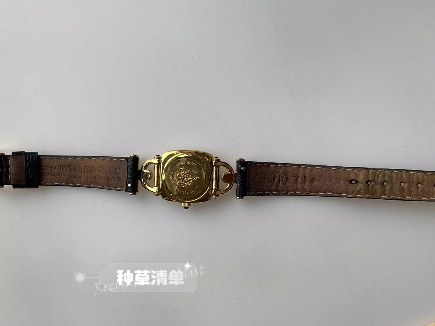 140525-48 Gucci gold tone watch