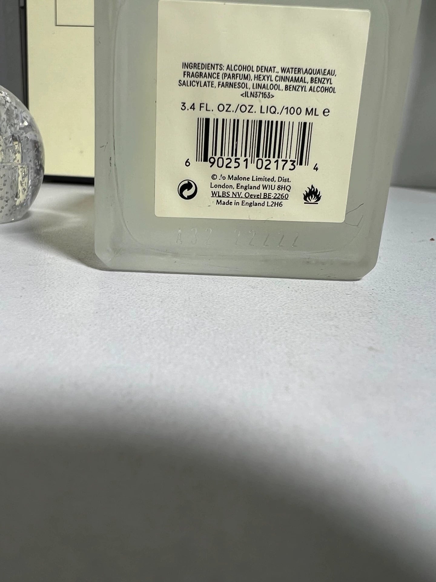 270726-15 Jo Malone Blue Wind Chime Perfume 100ml 3.4 oz
