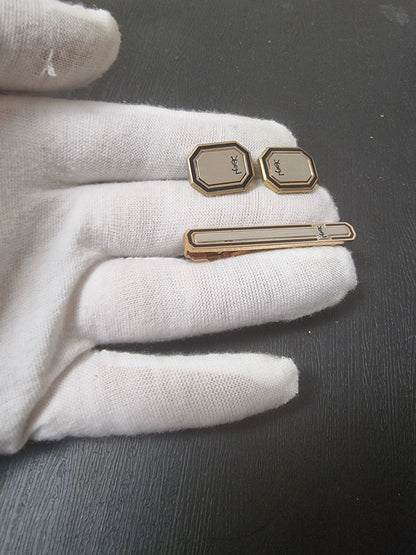 241025-78 Ysl Tie clip and button