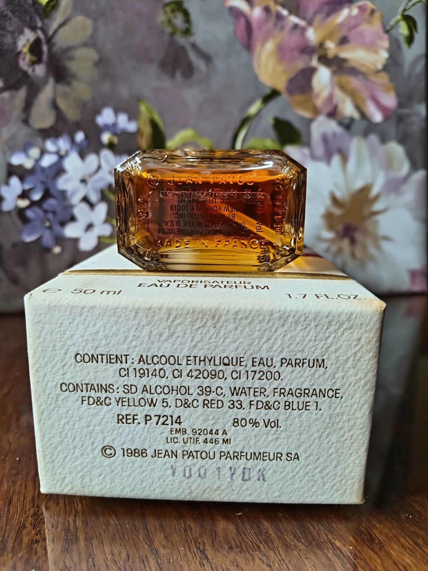 100625-66 Jean Patou Eau de Parfum EDP 50ml 1.7oz