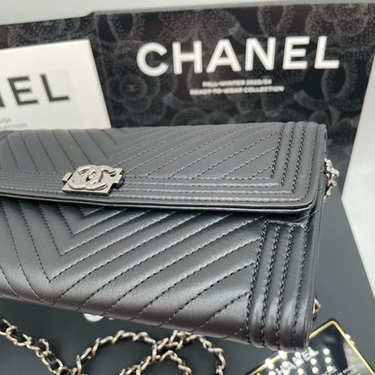 051124-32 Auth CHANEL CF CC Classic Long Flap Wallet