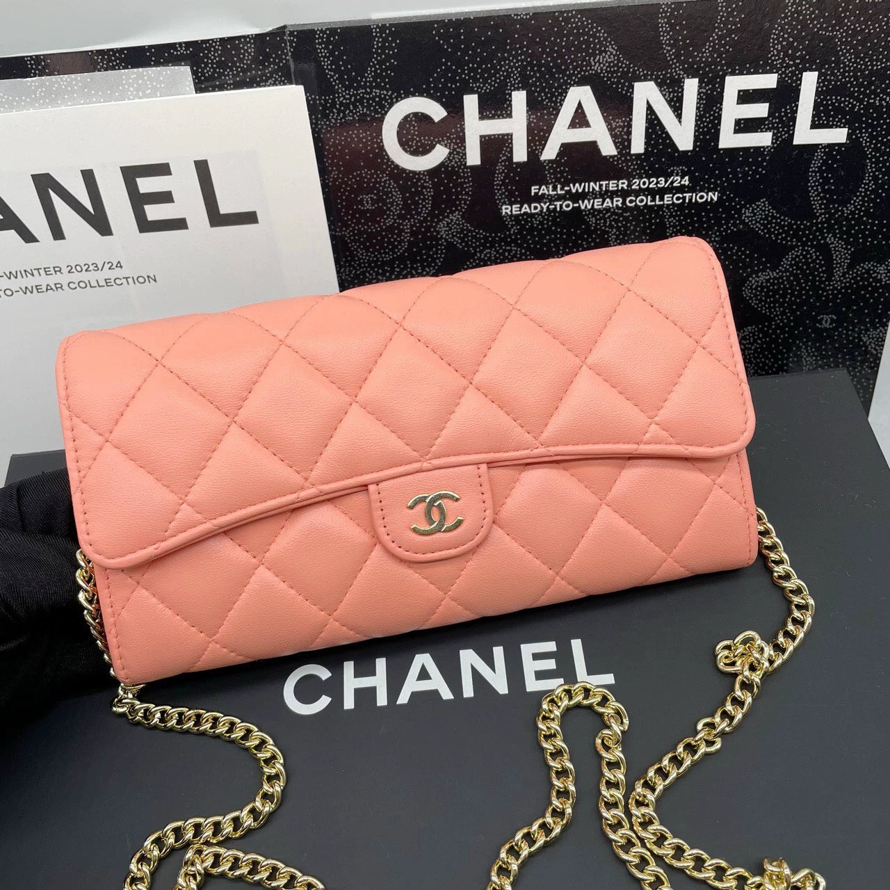 051124-25 Auth CHANEL CF CC Classic Long Flap Wallet