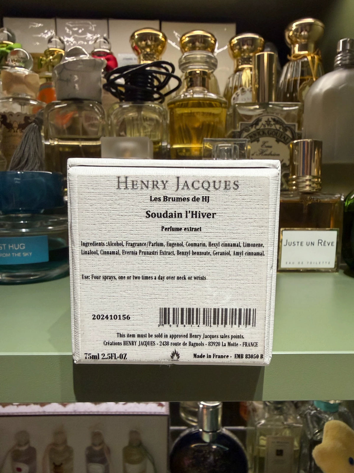 300926-36 Henry Jacques Soudain L'Hiver Extrait de Parfum 75ml 2.5 oz