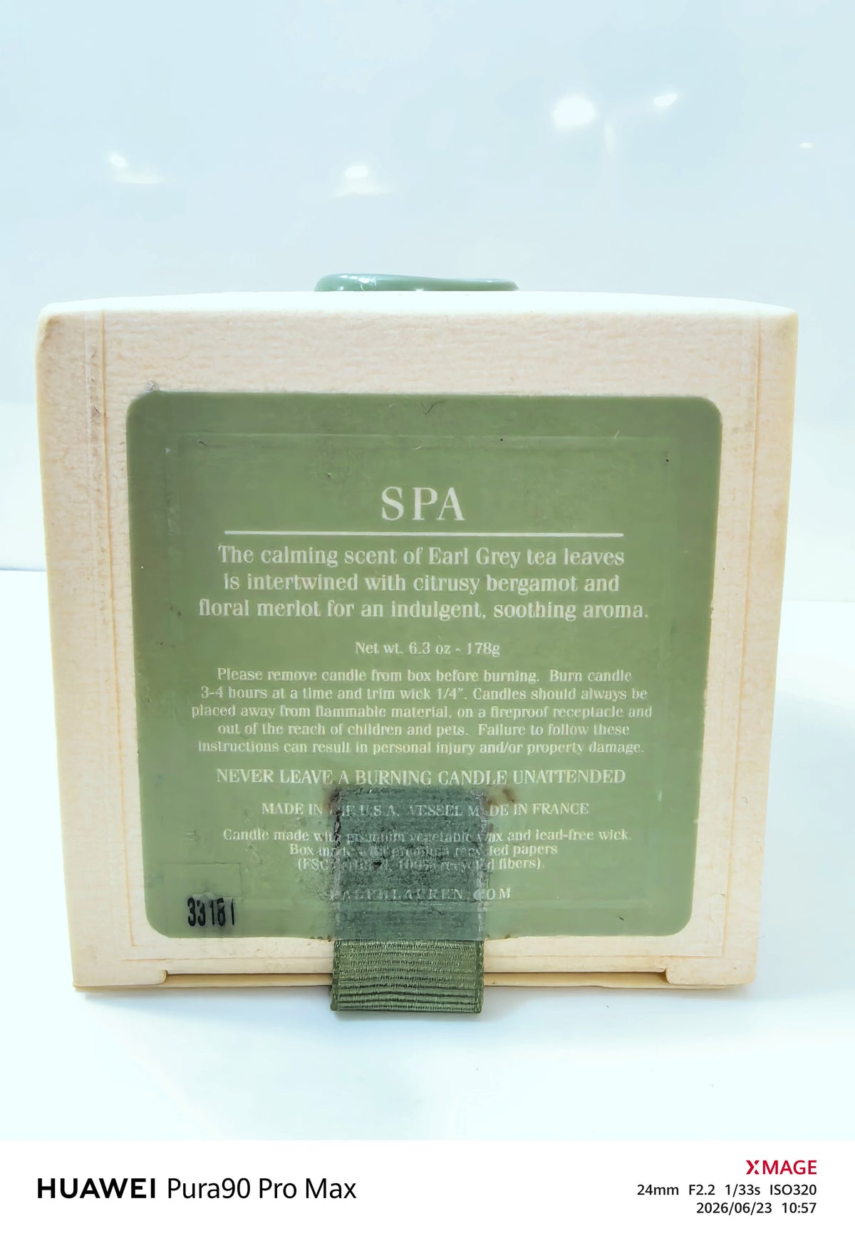 220826-235 Ralph Lauren SPA scented candle