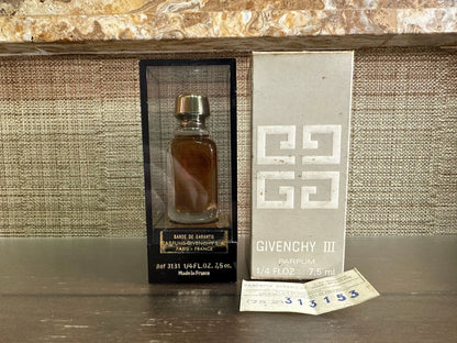 210325-32  No. 3 Givenchy III  7.5ml 1/4 oz Parfum perfume