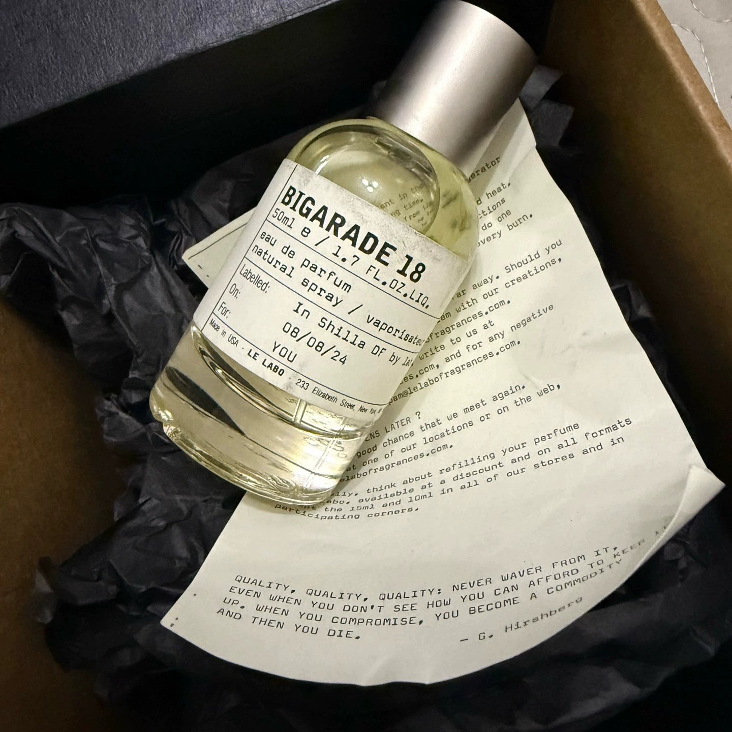 180826-57 Le Labo Laboratory Hong Kong Perfume 50ml 1.7 oz