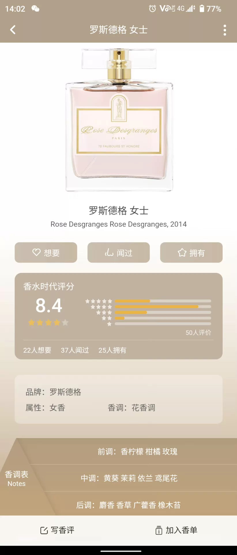 110826-209 Rose Desgranges Women Perfume