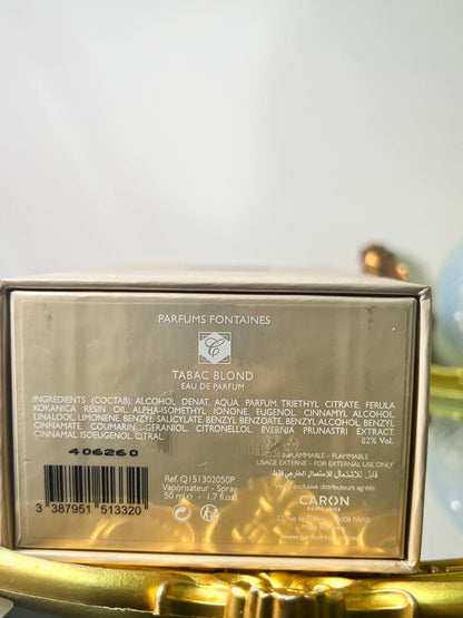 040826-32 Caron Tabac Blond Golden EDP 50ml 1.7 oz