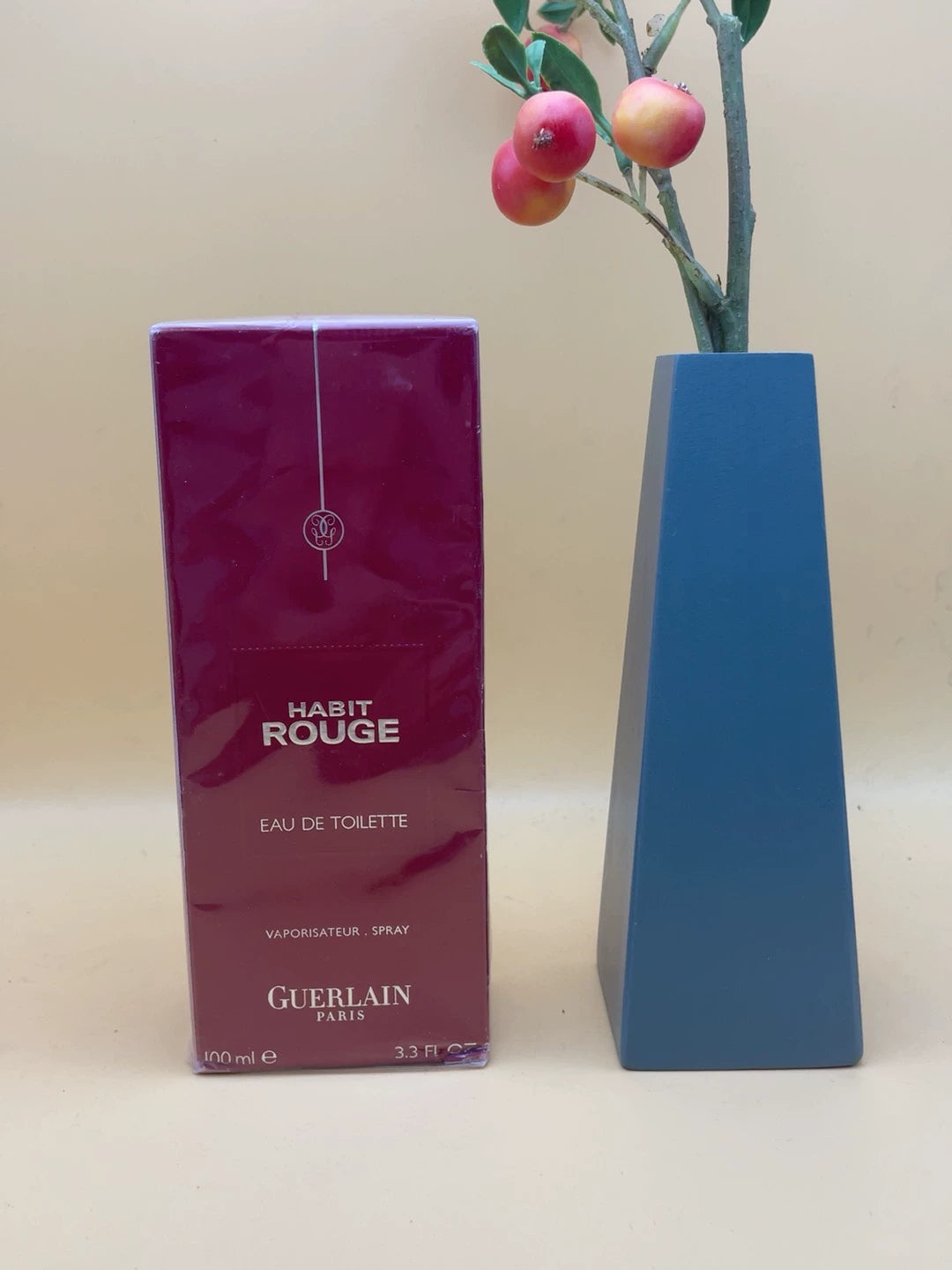 301225-5 Guerlain Habit Rouge Eau de Toilette EDT 100ml 3.4oz