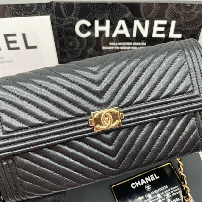 051124-24 Auth CHANEL CF CC Classic Long Flap Wallet