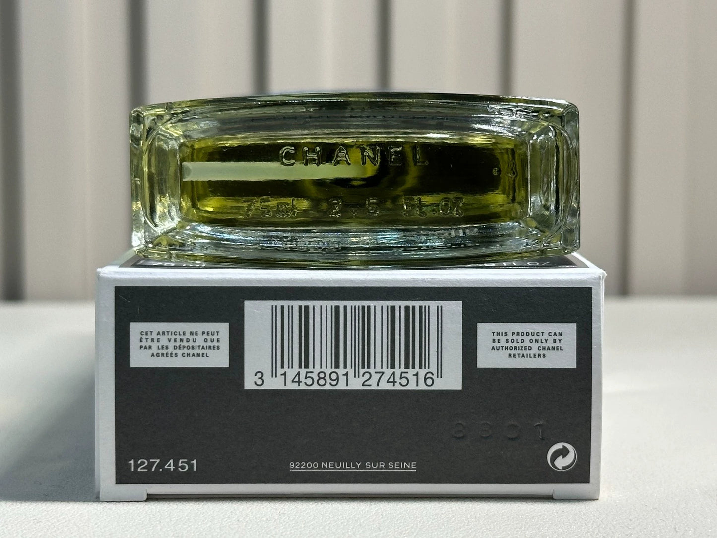 300825-88 Chanel pour monsieur Eau de Parfum EDP 74ml 2.5oz