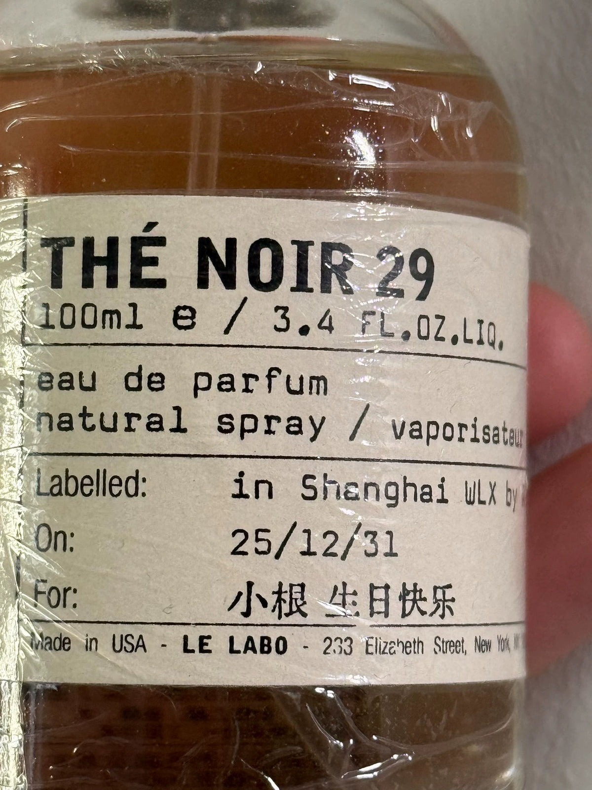 211026-92 Le Labo FL Parfum 100ml 3.4 oz