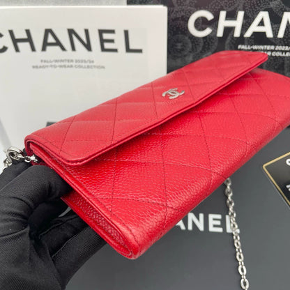 051124-33 Auth CHANEL CF CC Classic Long Flap Wallet