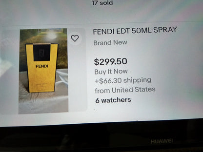 100925-26 Fendi Eau de Toilette EDT 50ml 1.7oz