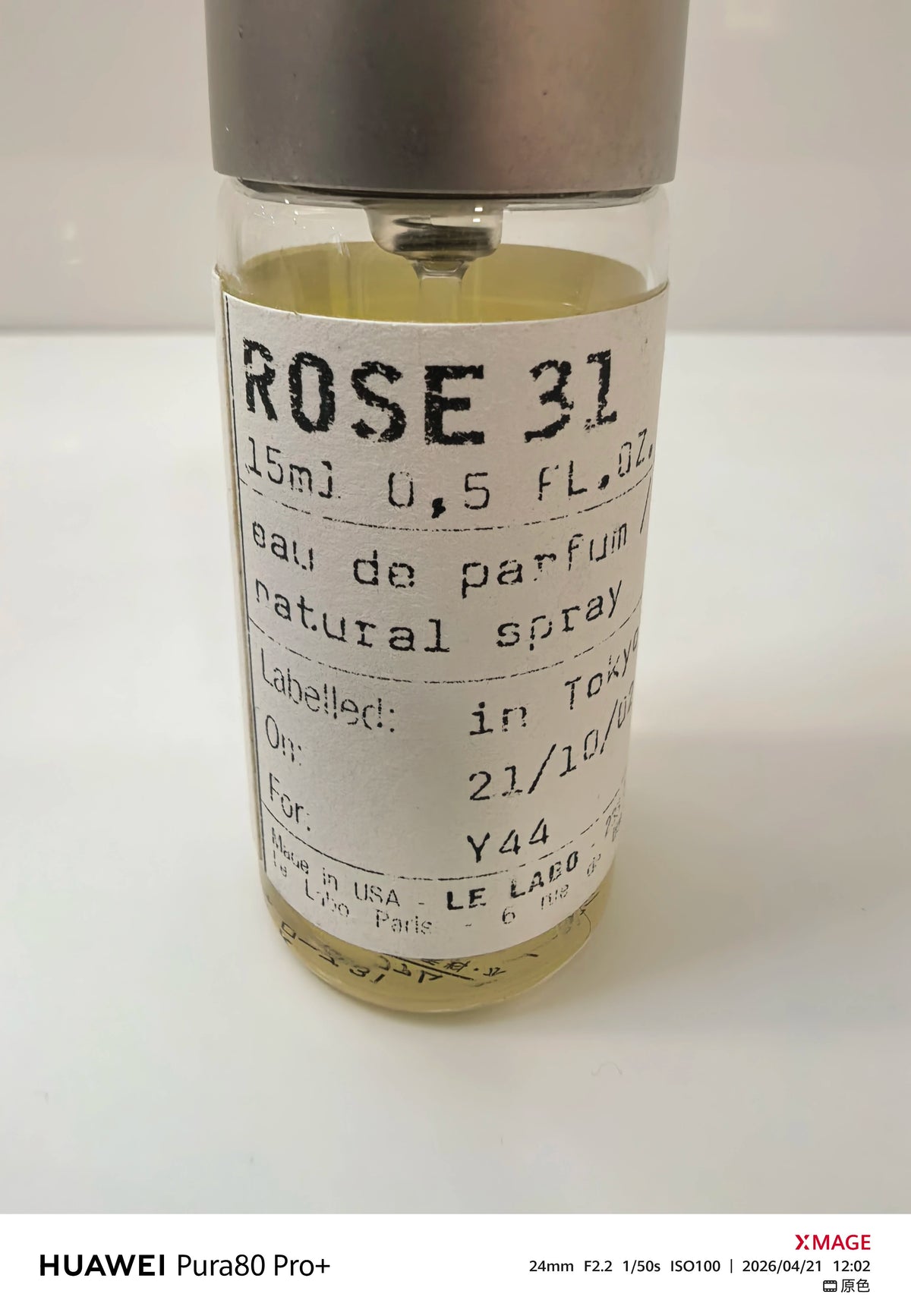 220826-101 Le Labo ROSE31 Laboratory Rose Perfume 15ml 0.5 oz
