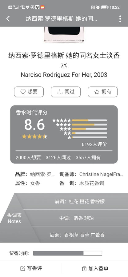 010926-171 Narciso Rodriguez 150ml EDT