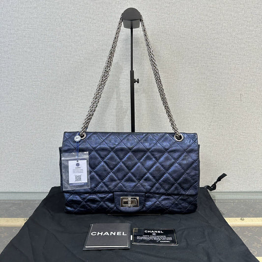 221124-55 CHANEL buckle 2.55 large shoulder chain bag