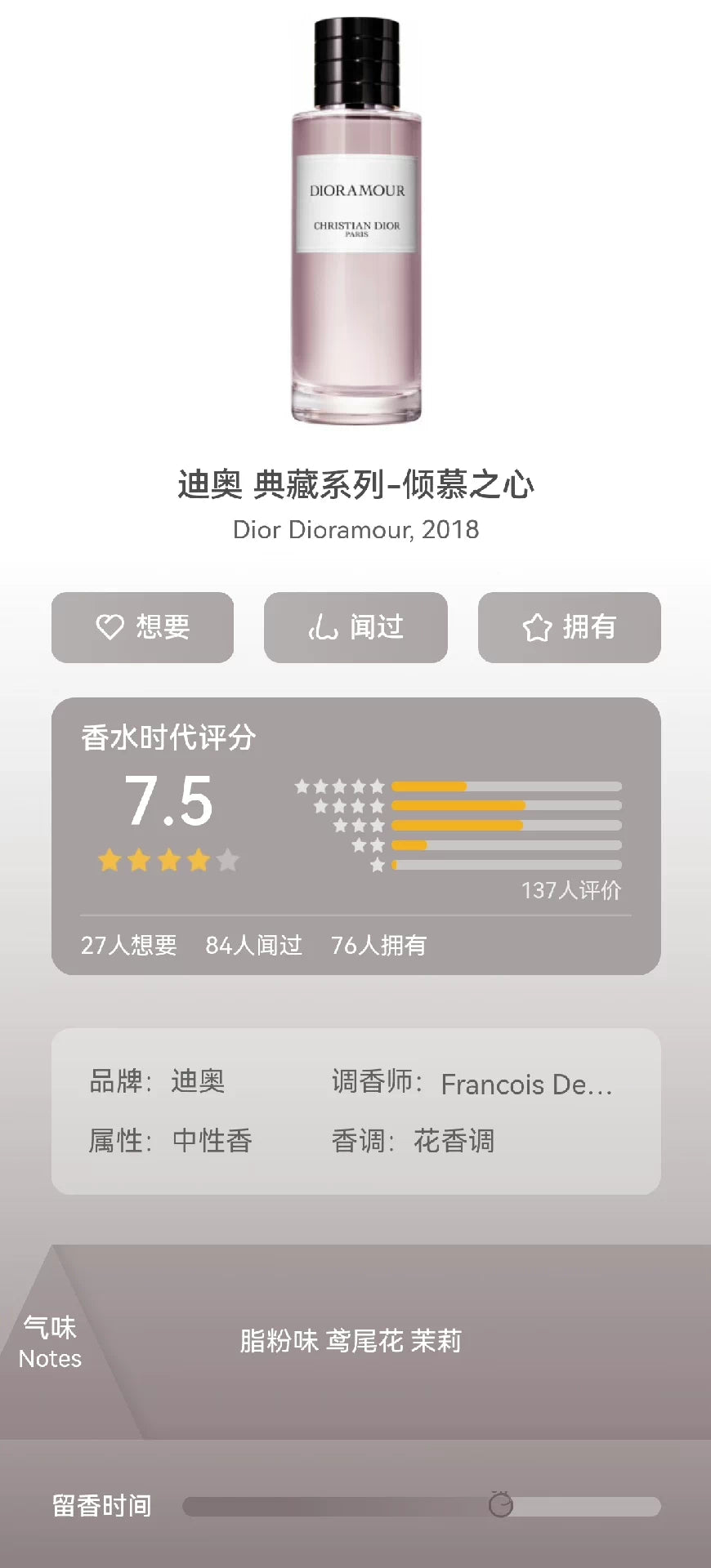 131125-40 Christian Dior Dior A MOUR Eau de Parfum EDP 40ml 1.3 oz