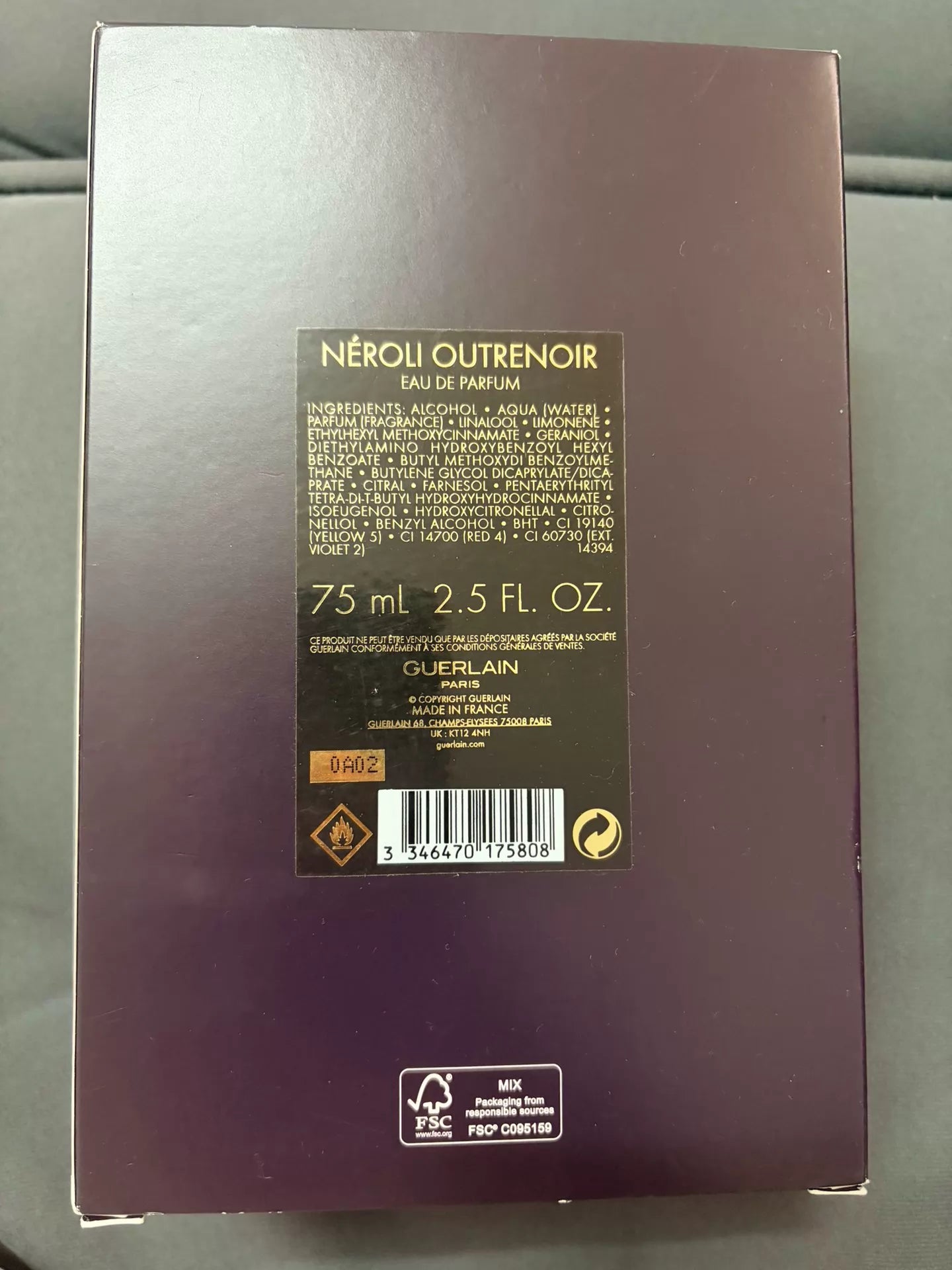 250826-22 Guerlain Neroli Outrenoir 75ml 2.5 oz