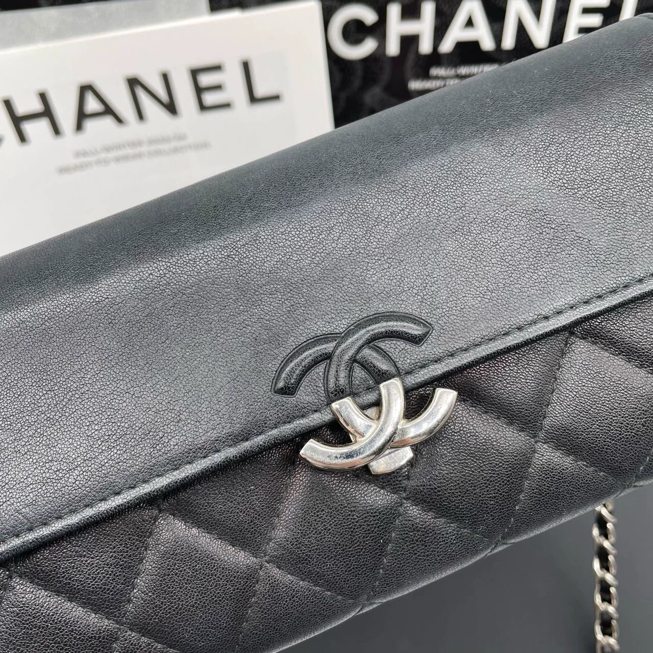 051124-31 Auth CHANEL CF CC Classic Long Flap Wallet