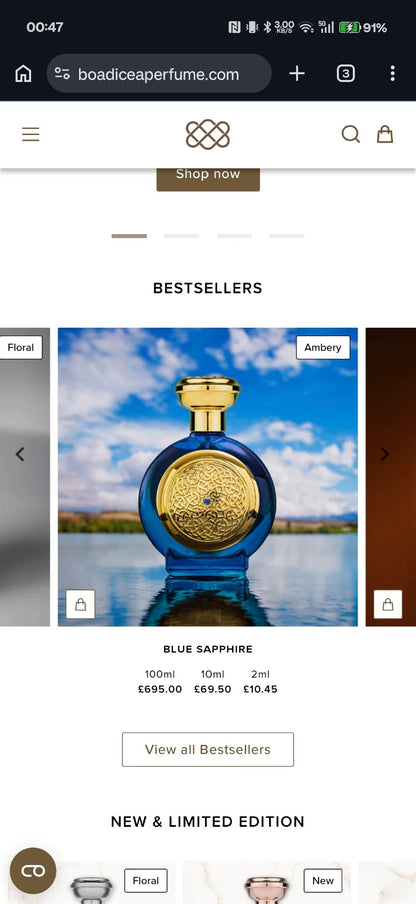 110826-78 Boadicea Blue Sapphire Perfume