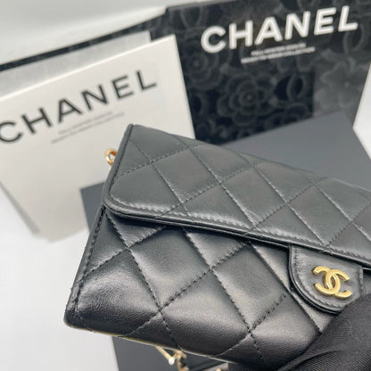 051124-35 Auth CHANEL CF CC Classic Long Flap Wallet