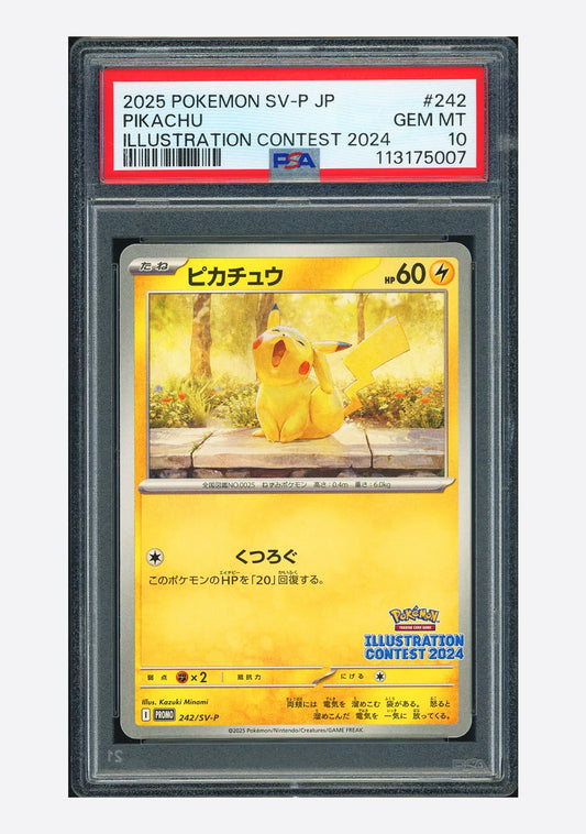 0825-game-38 PTCG PSA 10 PIKACHU Pokemon card
