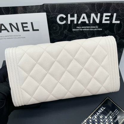 051124-30 Auth CHANEL CF CC Classic Long Flap Wallet