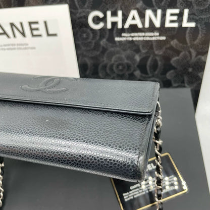 051124-38 Auth CHANEL CF CC Classic Long Flap Wallet