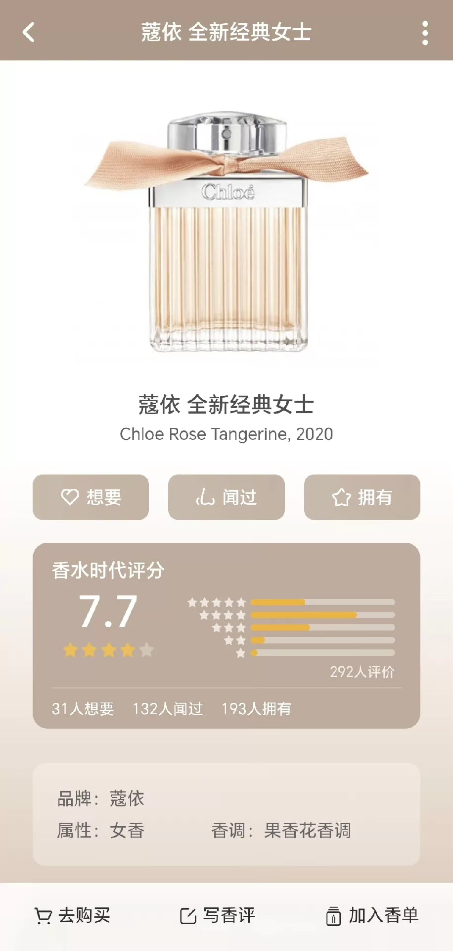 010926-19 CK Chloé new classic EDT 75ml 2.5 oz