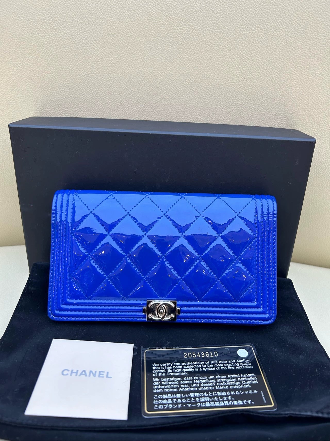 221124-57 Auth CHANEL CF CC Classic Long Flap Wallet