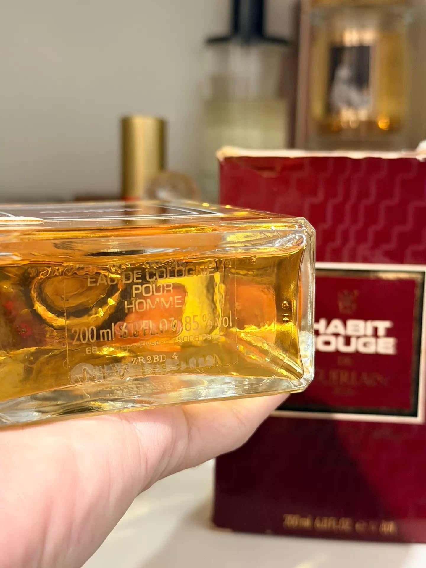 050926-54 Guerlain Habit Rouge red Cologne 200ml 6.8 oz