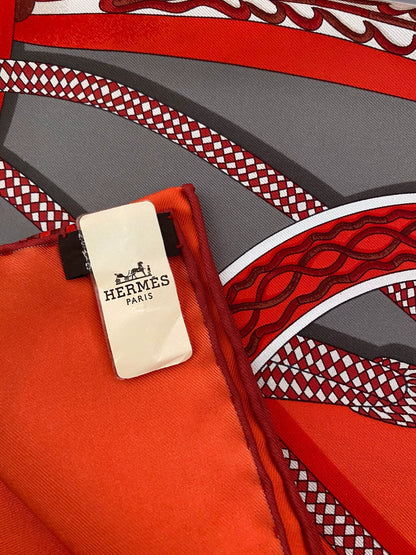 160826-scarf-20 Hermès Genuine silk scarf  90 x 90 cm
