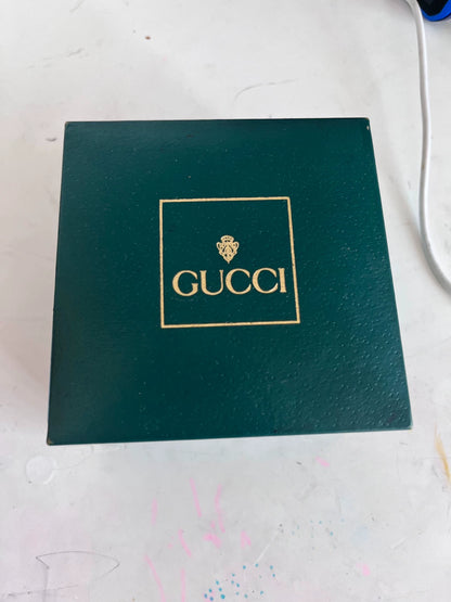 140525-30 Auth Gucci Change Bezel Colors Gold Dial Watch